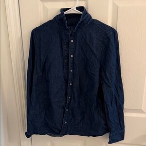 J. Crew Women's Navy Blue Button Down Shirt